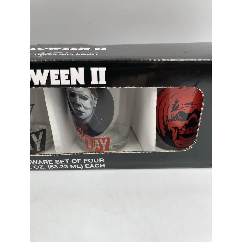 HALLOWEEN II MICHAEL MYERS SHOT GLASS SET OF 4 NEW